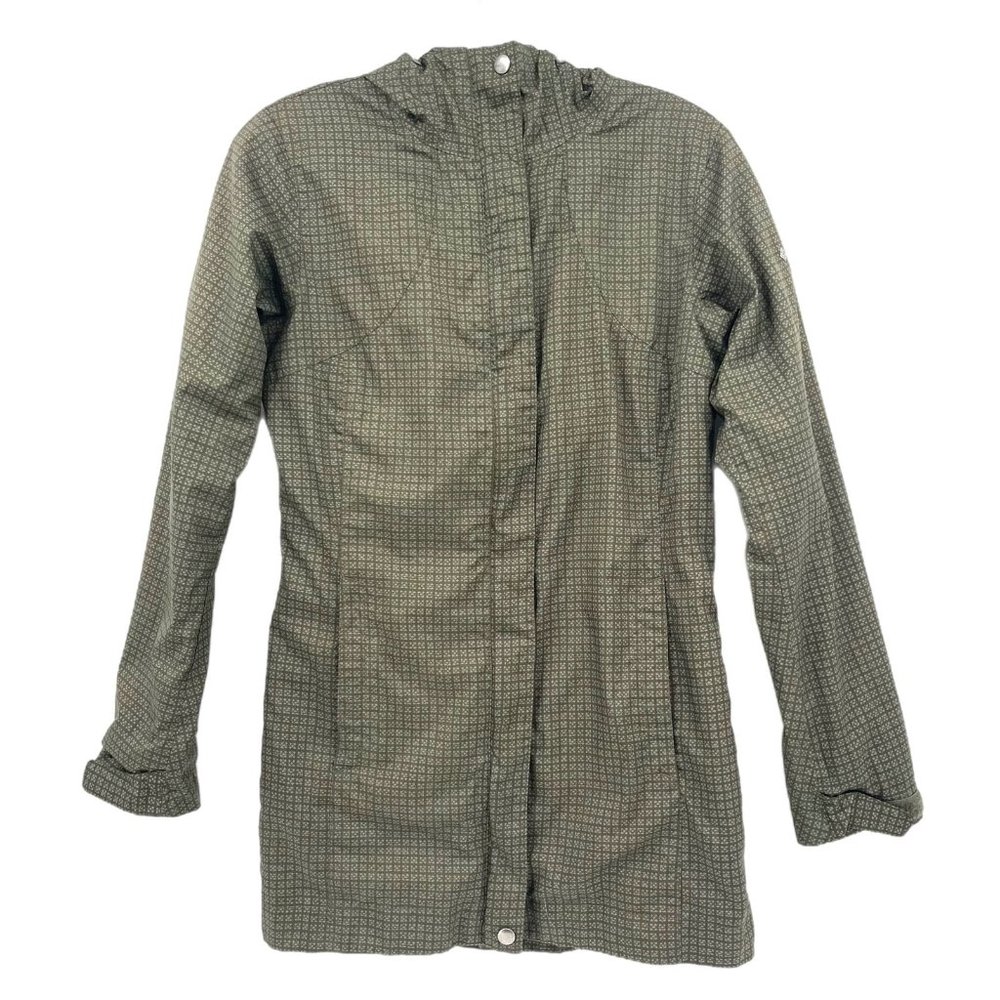 Columbia Green Windbreaker Ski Jacket | Classic Checkered Pattern